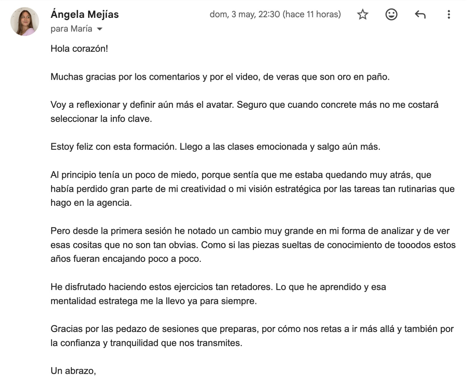 Testimonio de Ángela Mejías