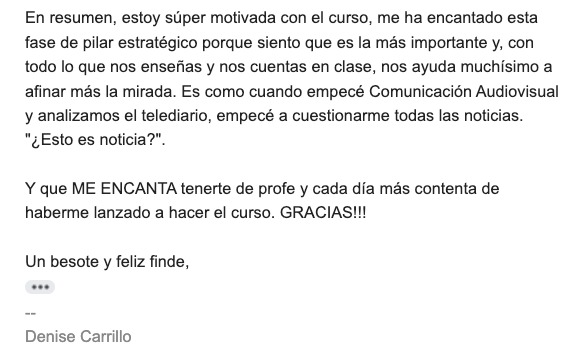 Testimonio de Denise Carrillo